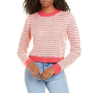 WAYF Open Knit Pink Sweater NWT S